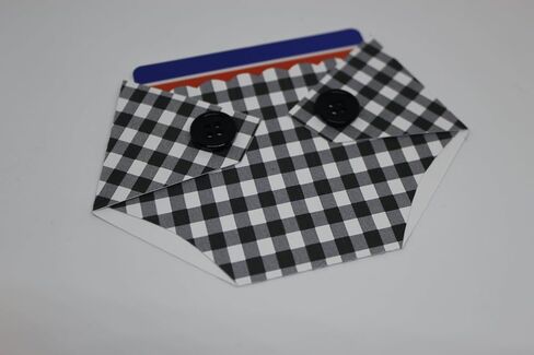 Plaid Diaper Shaped Baby Shower Gift Card Holder - Shower Game Prize or Gift for Diaper Raffle Winner - Lumberjack Shower or Baby Q (1) (4 Black and White Plaid) in Saudi Arabia