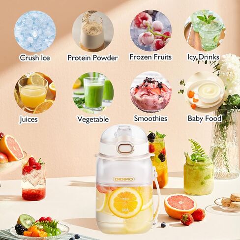 Portable Blender, 33.8oz Large Personal Size Blenders, 60W Personal Blender for Shakes and Smoothies, Rechargeable USB-C Travel Blender with Lid Straw&Strap for Sports, Travel, Gym (Green) in Saudi Arabia