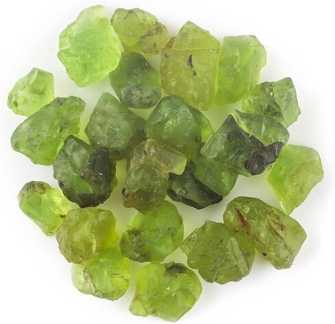 Natural Raw Green Peridot Crystal Healing Untreated Raw Rough Loose Gemstones for Tumbling, Cabbing, Fountain Rocks, Polishing, Wire Wrapping, Wicca & Reiki Crystal Healing (100 Carat Lot) in Saudi Arabia