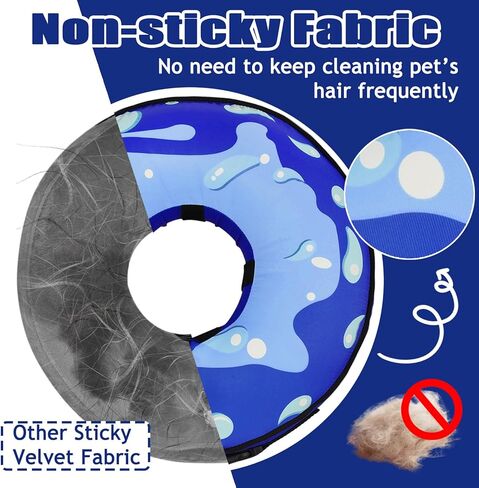 مخروط الكلب BARKLESS، طوق دونات ناعم للكلاب بعد الجراحة للكلاب المتوسطة الكبيرة، مخروط كلب قابل للنفخ مع درع معزز مضاد لللعق وقابل للفصل، لا يحجب رؤية الكلاب الكبيرة جدًا، بديل مخروطي محايد للكلاب in Kuwait