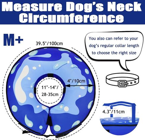مخروط الكلب BARKLESS، طوق دونات ناعم للكلاب بعد الجراحة للكلاب المتوسطة الكبيرة، مخروط كلب قابل للنفخ مع درع معزز مضاد لللعق وقابل للفصل، لا يحجب رؤية الكلاب الكبيرة جدًا، بديل مخروطي محايد للكلاب in Kuwait