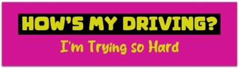 ملصق ممتص الصدمات How's My Driving Gen Z، ملصق الفينيل Bad Driver للسيارات، ملصقات ممتص الصدمات Genz المضحكة [00557] in Kuwait
