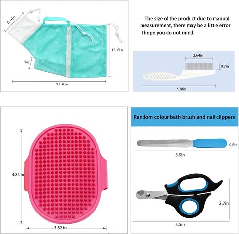 Adjustable Multifunctional Anti-Bite Shower net Bag，Cat Grooming Mesh Bag, Cat Bathing Bag，Cat Bath Brush and Cat Nail Clipper in Saudi Arabia