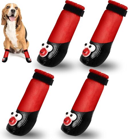 Dog Shoes Boots Booties Cute Paw Protectors with Adjustable Straps,Anti-Slip Waterproof Hot Pavement for Summer,Winter Snowy,Rainy Day for Puppy Small Dog (Pink, Small) in Saudi Arabia
