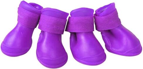 GOTOTOP 4Pcs Non Slip Silicone Dog Boots, All Weather Dog Boots Waterproof Shoes for Hot Pavement, Snow, Mud, and Rain (M) in Saudi Arabia