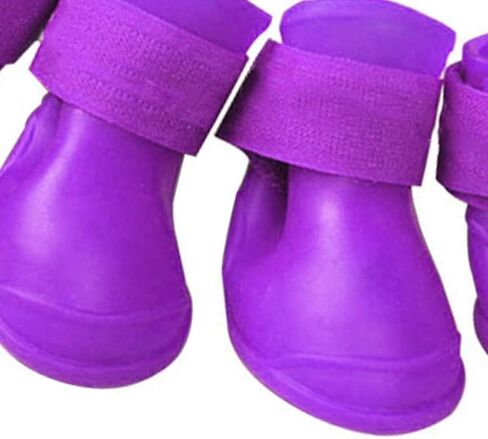GOTOTOP 4Pcs Non Slip Silicone Dog Boots, All Weather Dog Boots Waterproof Shoes for Hot Pavement, Snow, Mud, and Rain (M) in Saudi Arabia