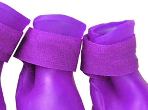 GOTOTOP 4Pcs Non Slip Silicone Dog Boots, All Weather Dog Boots Waterproof Shoes for Hot Pavement, Snow, Mud, and Rain (M) in Saudi Arabia