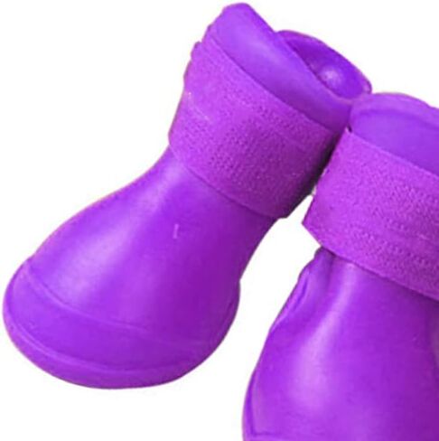 GOTOTOP 4Pcs Non Slip Silicone Dog Boots, All Weather Dog Boots Waterproof Shoes for Hot Pavement, Snow, Mud, and Rain (M) in Saudi Arabia