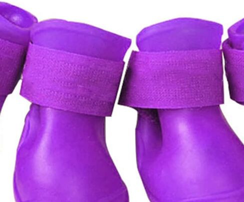 GOTOTOP 4Pcs Non Slip Silicone Dog Boots, All Weather Dog Boots Waterproof Shoes for Hot Pavement, Snow, Mud, and Rain (M) in Saudi Arabia