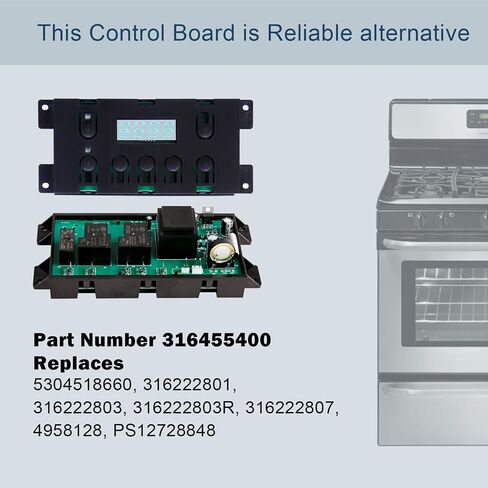 316455400 Oven Range Stove Clock Control Board 5304518660 Electric Range 7 Button Control Board Clock Replacement(Include Overlay) in Saudi Arabia