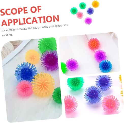 5pcs Cat Prickly Ball Toy Ball Pets Scratching Toy Pet Squeaky Chewing Balls Dog Chew Toys Cat Kick Toys Motion Sisal Toys Puppy Biting Toy Cat Chew Toys Cat Ball Plastic Spherical in Saudi Arabia