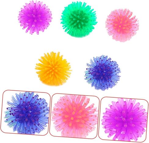 5pcs Cat Prickly Ball Toy Ball Pets Scratching Toy Pet Squeaky Chewing Balls Dog Chew Toys Cat Kick Toys Motion Sisal Toys Puppy Biting Toy Cat Chew Toys Cat Ball Plastic Spherical in Saudi Arabia