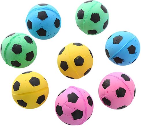 8 Pack Foam/Sponge Soccer Ball Cat Toy, Interactive Cat Toys, Pet Kitten Cat Exercise Toy Balls for Real Cats Kittens, Soft/Bouncy/Noise Free in Saudi Arabia