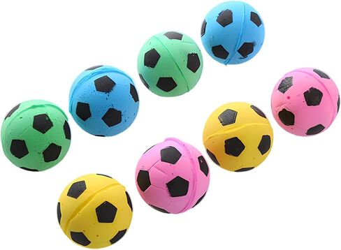 8 Pack Foam/Sponge Soccer Ball Cat Toy, Interactive Cat Toys, Pet Kitten Cat Exercise Toy Balls for Real Cats Kittens, Soft/Bouncy/Noise Free in Saudi Arabia