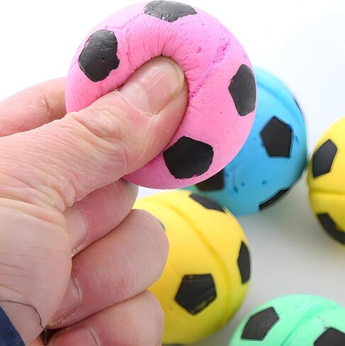 8 Pack Foam/Sponge Soccer Ball Cat Toy, Interactive Cat Toys, Pet Kitten Cat Exercise Toy Balls for Real Cats Kittens, Soft/Bouncy/Noise Free in Saudi Arabia