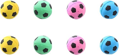 8 Pack Foam/Sponge Soccer Ball Cat Toy, Interactive Cat Toys, Pet Kitten Cat Exercise Toy Balls for Real Cats Kittens, Soft/Bouncy/Noise Free in Saudi Arabia