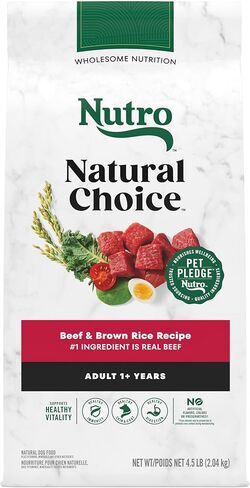 نوترو ناتشورال تشويس طعام جاف للكلاب البالغة، وصفة لحم الضأن والأرز البني، 30 رطلاً. in Kuwait