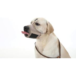 Dog Muzzle, Soft Mesh No Barking Pet Muzzles for Small Medium Large Sized Dogs, Breathable Drinkable Dog Mouth Guard Adjustable Puppy Muzzle to Prevent Dogs Biting Chewing and Licking(S)