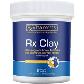 Rx Vitamins Rx Edible Clay Powder - Anti Diarrhea for Dogs & Cats and Promotes Gas Relief for Dogs - Aids in Cat Digestive Support and Dog Constipation Relief - 3.52 oz