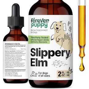 Slippery Elm Tincture for Dogs - Gut Support w/Slippery Elm Bark - Soluble Fiber for Dogs of All Breeds & Sizes - Slippery Elm Digestive Dog Drops - Natural Dog Food Supplements - 2 oz in Saudi Arabia