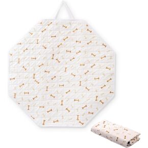Meow&Woof Reusable Puppy Pads - Washable Pee Pads for Dogs 100% Waterproof Octagon Playpen Mat, Super Absorbent and Durable Reusable Pee Pads for Dogs 36 Inch 1 Pack