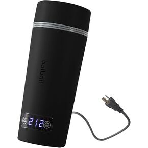 balbali Travel Kettle Dual Voltage 100-250V - 12oz Portable Water Boiler/Warmer/Heater - 4 Preset Temperature Control Portable Tea Kettle Electric Travel - Portable Kettle for Travel - Black