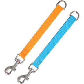 Short Dog Leash Traffic Lead 2 PCS Nylon Pet Leashes Dogs Grab Handle Tabs Pets Dog Training Leads for Small Medium Breeds Grab Handle Lead (Black & Green)