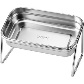 Elevated Stainless Steel Cat Bowls,15° Tilted Raised Cat Food Bowl with Stainless Steel Stand and 4 Anti Slip Feet,Suitable for Cats and Little Dogs (Single Bowl)