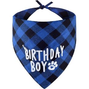 Dog Birthday Bandana, Dog Birthday Boy Girl Bandana Triangle Bibs Scarf Accessories for Dog Pets Birthday Party Supplies