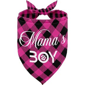 Dog Bandana, Dog Bandana, Dog Scarf Classical Plaid Printing, Dog Scarf Accessories, Dog Bandana Pet Scarf, Christmas Birthday Thanksgiving Dog Gift, Mama‘s Boy Dog Bandana (N15)