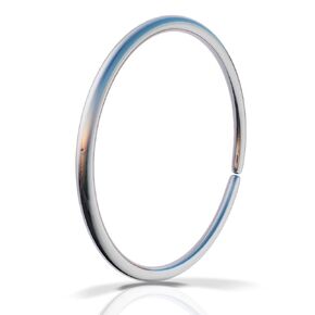 Silver Belly Ring Hoop - Handmade Comfortable 925 Sterling Silver - Thin 20 Gauge 8mm Belly Piercings