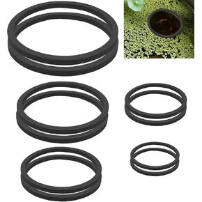 5Pcs Aquarium Floating Plant Rings and Fish Feeding Rings,Aquarium Floating Plant Corral,Fish Feeding Rings Floating for Keeping Food Plants in Place and Out of Filter for Fish Tanks (Black)