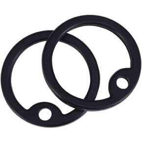 Baluue 8pcs Dog Tag Silencers, 40mm Black Silicone Silencer Round Dog Tag Covers Pet ID Tag Silencer Noise Reduce and Tag Protect