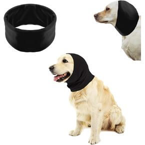 Quiet Ears for Dogs, Cat Dog Hoodies Hat for Noise Block Ear Protection and Recovery, The Grooming and Force Drying Miracle Tool for Anxiety Relief & Calming Dogs (Large, Black)