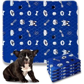 Everywhere Essentials: Washable Pee Pads for Dogs 4Pack 36"x41" Ultra-Absorbent & Eco-Friendly Reusable Puppy Pads for Accidents - Durable Odor Neutralizing and Reusable Pee Pads (Blue)