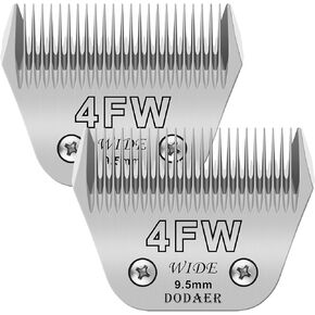 10W+7FW+5FW+4FW Wide Blades for Dog Grooming,Compatible with Andis,Oster A5,Wahl km10 Clippers,Cutting Length 1/16" to 3/8",4 Pack