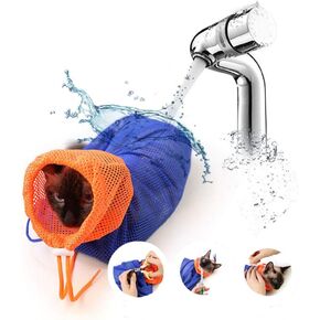 Cat Grooming Bag Polyester Mesh Cat Cleaning Bag No Scratching Biting Restraint for Bathing Injecting Examining Nail Trimming in Saudi Arabia