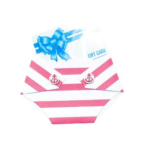 Ahoy It's a Boy Baby Shower Game Prizes-Navy-Nautical-Diaper Shape (1 Sailboat Pattern)