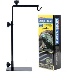 Reptile Lamp Stand, Adjustable Heat Lamp Bracket, Floor Light Holder Metal Lamp Hanging Bracket for Reptile Terrarium Heating Light Amphibian (Large)