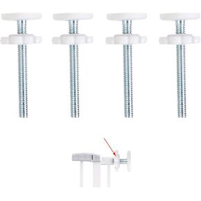 4 Pack Baby Gate Screws Replacement Threaded Spindle Rod 8MM(M8), Screw Bolts Hardware Parts Kit for Pet & Dog Pressure Mounted Safety Door & Stair Gates (a Black)