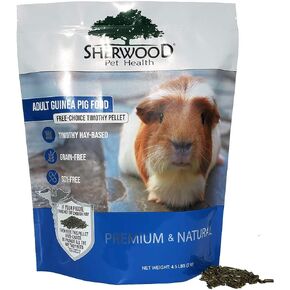 Sherwood Pet Health Adult Guinea Pig Food - Free Choice Timothy Pellet-4.5lbs