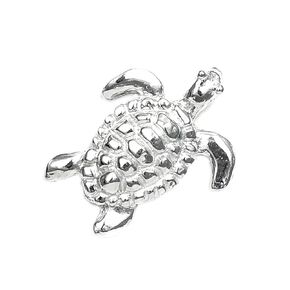 Handcrafted Pewter Turtle Scarf Pin - Gift Packaged - Magnetic back No Holes in Clothes - Sea Turtle - Tortoise - Made in USA (Shipped by Amazon Prime)