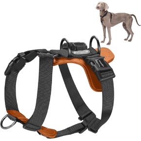 Dog Harness, no Pull Dog Harness with lesthe Pads,Ideal for Dog Walking and Training. Easy Walk Dog Harness for Large Dog (Navy Blue, XL)