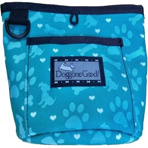 Doggone Good! Trek & Train Treat Pouch w/FREE BELT STRAP (Jade Hearts and Paws design) * Buy Directly from Manufacturer*