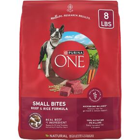 Purina ONE Small Bites Beef and Rice Formula Small Dog Food Dry - 8 lb. Bag