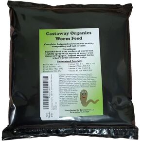 Worm Food for All Composting Worms, Bait Worms, Red Wigglers, Nightcrawlers (2 Pounds)