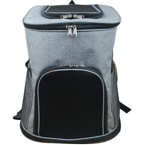 Pet Square Backpack,Privacy-Focused Pet Carrier Backpack for Secret Adventures Cat and Dog Outgoing Bag Pet Travel Portable Bag Dog Bag Cat Carrier Bag (Black, M:38X29X42CM/15"X11.4"X16.5")