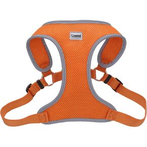 Coastal Pet Comfort Soft Reflective Wrap Adjustable Dog Harness - No-Pull Dog Harness for Small & Large Dogs - Sunset Orange - 5/8" x 19"–23"