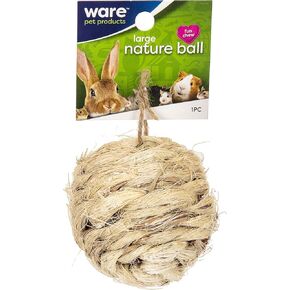 Ware Manufacturing All Natural Sisal Ball Toy for Small Pets, Medium (03041)