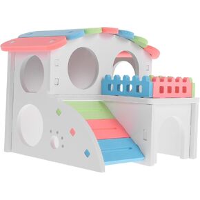 Hamster Nest Pet Exercise Toys Hamster Hut Plastic Gerbil Hideout Chinchilla Houses Guinea Pig Accessories Cave Hamster Platform Wooden Toys Mini Toy Chinchilla Toy PVC Cage Luxury